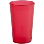Choice 16 oz. Red Plastic Pebbled Tumbler - 12/Pack