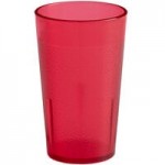 Choice 16 oz. Red Plastic Pebbled Tumbler - 12/Pack
