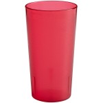 Choice 16 oz. Red Plastic Pebbled Tumbler - 12/Pack