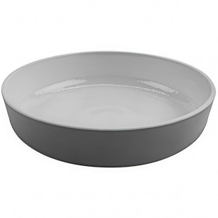 GET Roca Glazed 42 oz. White Melamine Low Street Bowl - 12/Case GET Roca Glazed 42 oz. White Melamine Low Street Bowl - 12/Case