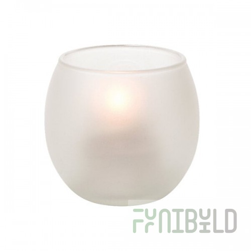 Hollowick 5119SC Small Satin Crystal Glass Bubble Tealight Lamp
