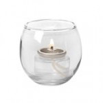 Hollowick 5119SC Small Satin Crystal Glass Bubble Tealight Lamp Hollowick 5119SC Small Satin Crystal Glass Bubble Tealight Lamp