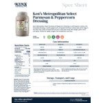 Ken's Foods 1 Gallon Select Parmesan and Peppercorn Dressing - 4/Case