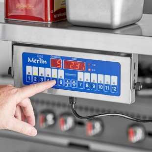 Prince Castle 740-T12 Merlin Digital 12-Channel 18 Hour Commercial Kitchen Countdown Timer