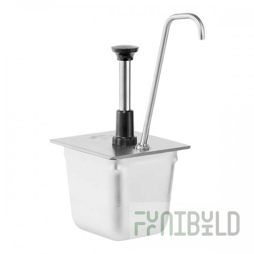 Server Tall Spout Stainless Steel 1 oz. Pump with Lid for 1/6 Size 6