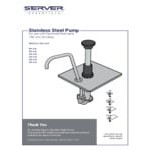 Server Tall Spout Stainless Steel 1 oz. Pump with Lid for 1/6 Size 6