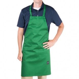 Chef Revival Kelly Green Poly-Cotton Customizable Bib Apron - 34