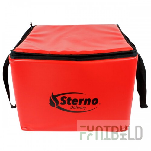 Sterno 70502 Red Medium All-Purpose Insulated Food Carrier, 18 1/2