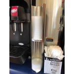 San Jamar L3502 Two-Tier Stainless Steel Wall Mount 24 - 46 oz. Lid Holder San Jamar L3502 Two-Tier Stainless Steel Wall Mount 24 - 46 oz. Lid Holder
