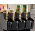 Choice Black 11-Section Countertop Cup, Lid and Napkin Organizer Choice Black 11-Section Countertop Cup, Lid and Napkin Organizer