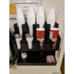 Choice Black 11-Section Countertop Cup, Lid and Napkin Organizer Choice Black 11-Section Countertop Cup, Lid and Napkin Organizer