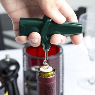 Franmara 3010-12 Traveler's Dark Green Customizable Plastic Corkscrew and Bottle Opener