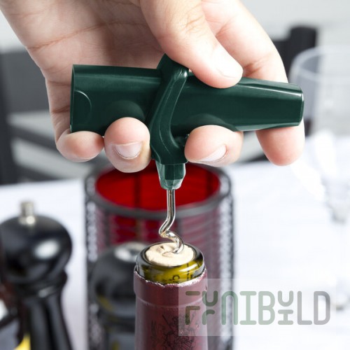 Franmara 3010-12 Traveler's Dark Green Customizable Plastic Corkscrew and Bottle Opener