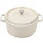 GET Heiss 2.5 Qt. White Enamel Coated Cast Aluminum Round Dutch Oven with Lid CA-011-AWH/BK/CC