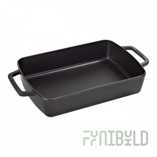 Staub 3.3 Qt. Black Enameled Cast Iron Rectangular Baking Dish 1004326