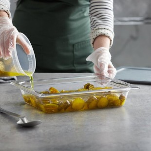 Vigor 1/2 Size Clear Polycarbonate Food Pan - 2 1/2