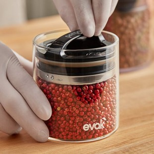 Prepara Evak Compact 0.5 Qt. Clear Glass Round Airtight Food Storage Container with Push Down Lid 3018 Prepara Evak Compact 0.5 Qt. Clear Glass Round Airtight Food Storage Container with Push Down Lid 3018