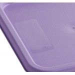 Vigor 6 and 8 Qt. Purple Allergen-Free Square Polypropylene Food Storage Container Lid Vigor 6 and 8 Qt. Purple Allergen-Free Square Polypropylene Food Storage Container Lid