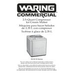 Waring WCIC25 2.5 Qt. Compressor Ice Cream Maker - 120V, 180W Waring WCIC25 2.5 Qt. Compressor Ice Cream Maker - 120V, 180W
