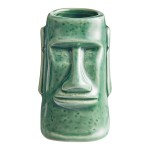 Acopa 2.5 oz. Green Ceramic Tiki Mug / Shot Glass - 12/Case Acopa 2.5 oz. Green Ceramic Tiki Mug / Shot Glass - 12/Case