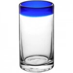 Acopa Tropic 12 oz. Rocks / Old Fashioned Glass with Green Rim - 12/Case