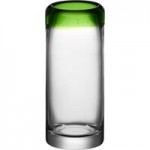 Acopa Tropic 12 oz. Rocks / Old Fashioned Glass with Green Rim - 12/Case