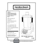 Hamilton Beach HBF1100SR Expeditor 1 Gallon Variable Speed Food Blender with Stainless Steel Container - 120V