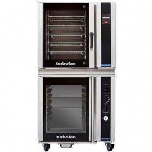 Moffat E35T6/P85M8 Turbofan Full Size Electric Touch Screen Convection Oven with Steam Injection and 8 Tray Holding Cabinet / Proofer - 208V,1 Phase