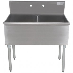 Advance Tabco 6-2-36 Two Compartment Stainless Steel Commercial Sink - 36 Advance Tabco 6-2-36 Two Compartment Stainless Steel Commercial Sink - 36
