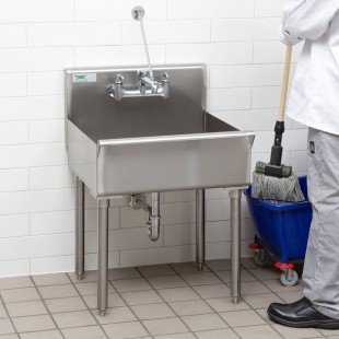 Regency 18-Gauge 304 Stainless Steel Standing Mop Sink - 21