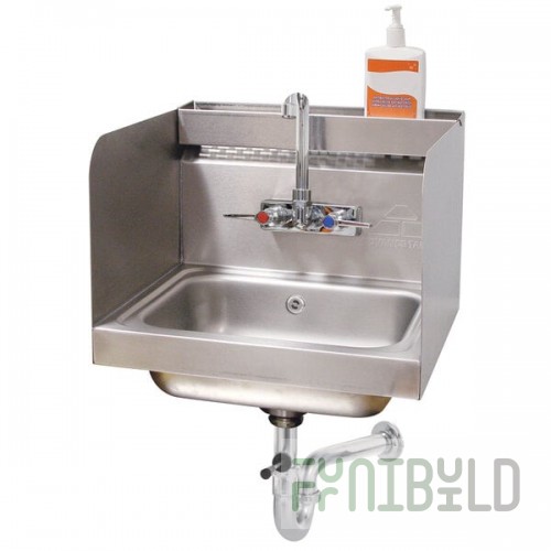 Advance Tabco 7-PS-76 Hand Sink with Splash Mounted Gooseneck Faucet, 12