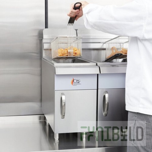 Cooking Performance Group FCPG15 Liquid Propane 15 lb. Countertop Fryer - 26,500 BTU