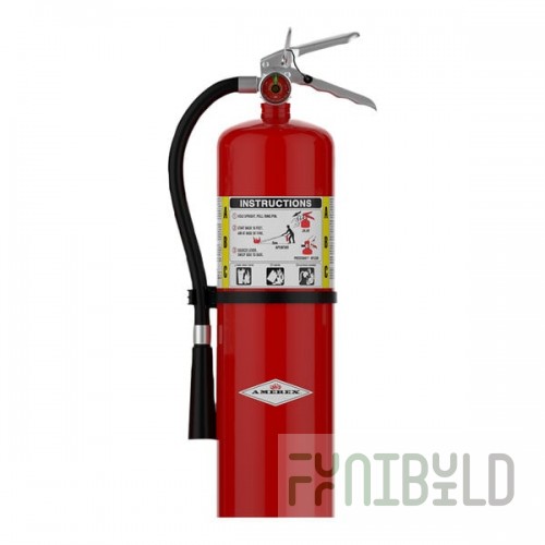 Amerex FE B456 10 lb. Dry Chemical ABC Fire Extinguisher with Wall Bracket 14967 - UL Rating 4A:80B:C