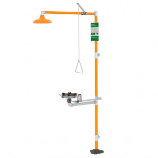 Guardian Equipment GBF1909 Barrier-Free Safety Station with WideArea Eye and Face Wash and Plastic Shower Head