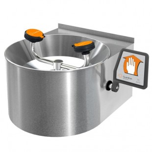 Guardian Equipment G1753 Wall Mounted Eye and Face Wash Station with Stainless Steel Bowl and Skirt