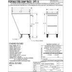 Vestil SPTT-15 1.5 Cu. Yd. Blue Steel Tilt Dump Truck with 5