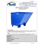 Vestil SPTT-15 1.5 Cu. Yd. Blue Steel Tilt Dump Truck with 5