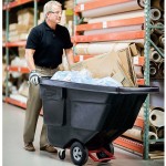Rubbermaid® 0.5 Cubic Yard Black Rotomolded Tilt Truck / Trash Cart with Hinged Dome Lid (450 lb.) Rubbermaid® 0.5 Cubic Yard Black Rotomolded Tilt Truck / Trash Cart with Hinged Dome Lid (450 lb.)