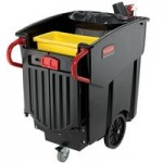 Rubbermaid® 0.5 Cubic Yard Black Rotomolded Tilt Truck / Trash Cart with Hinged Dome Lid (450 lb.) Rubbermaid® 0.5 Cubic Yard Black Rotomolded Tilt Truck / Trash Cart with Hinged Dome Lid (450 lb.)