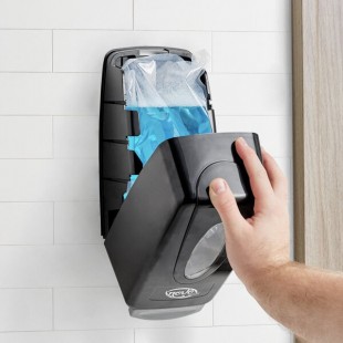 Novo 33.8 fl. oz. (1,000 mL) Black Manual Foam Hand Soap / Sanitizer Dispenser with Clean Scent Foaming Hand Soap