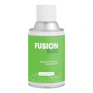 Fresh Products Fusion 3000 MAIR-F-000I012M-02 8.45 oz. Cucumber Melon Scent Metered Aerosol Air Freshener Refill - 12/Case Fresh Products Fusion 3000 MAIR-F-000I012M-02 8.45 oz. Cucumber Melon Scent Metered Aerosol Air Freshener Refill - 12/Case