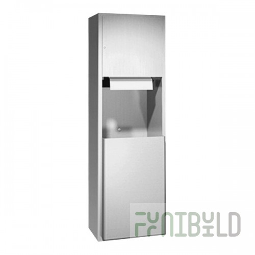 American Specialties, Inc. Traditional 10-04692A-9 Surface-Mounted Battery-Operated Automatic Roll Paper Towel Dispenser with 17 Gallon Waste Receptacle