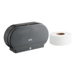Lavex Double Roll Jumbo Toilet Tissue Dispenser with 12 Toilet Paper Rolls Lavex Double Roll Jumbo Toilet Tissue Dispenser with 12 Toilet Paper Rolls
