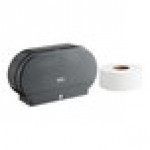 Lavex Double Roll Jumbo Toilet Tissue Dispenser with 12 Toilet Paper Rolls Lavex Double Roll Jumbo Toilet Tissue Dispenser with 12 Toilet Paper Rolls