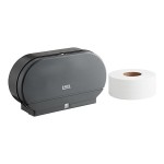 Lavex Double Roll Jumbo Toilet Tissue Dispenser with 12 Toilet Paper Rolls Lavex Double Roll Jumbo Toilet Tissue Dispenser with 12 Toilet Paper Rolls