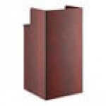 Lancaster Table & Seating Waste 32 Gallon Mahogany Waste Receptacle Enclosure with Drop Hole and Tray Shelf Lancaster Table & Seating Waste 32 Gallon Mahogany Waste Receptacle Enclosure with Drop Hole and Tray Shelf