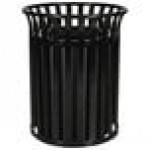 Ex-Cell Kaiser SC-2633 BLK Streetscape Black Gloss 37 Gallon Round Classic Outdoor Trash Can Ex-Cell Kaiser SC-2633 BLK Streetscape Black Gloss 37 Gallon Round Classic Outdoor Trash Can
