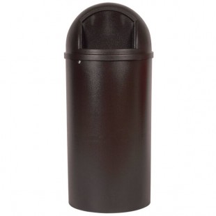 Rubbermaid® FG817088BRN Marshal Classic Brown Round Resin Trash Can with Retainer Bands 100 Qt. / 25 Gallon Rubbermaid® FG817088BRN Marshal Classic Brown Round Resin Trash Can with Retainer Bands 100 Qt. / 25 Gallon