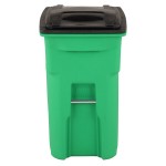 Toter ONA64-63009 Organics 64 Gallon Lime Green Rectangular Rotational Molded Rollout Cart with Lid Toter ONA64-63009 Organics 64 Gallon Lime Green Rectangular Rotational Molded Rollout Cart with Lid