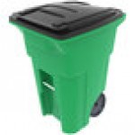 Toter ONA64-63009 Organics 64 Gallon Lime Green Rectangular Rotational Molded Rollout Cart with Lid Toter ONA64-63009 Organics 64 Gallon Lime Green Rectangular Rotational Molded Rollout Cart with Lid
